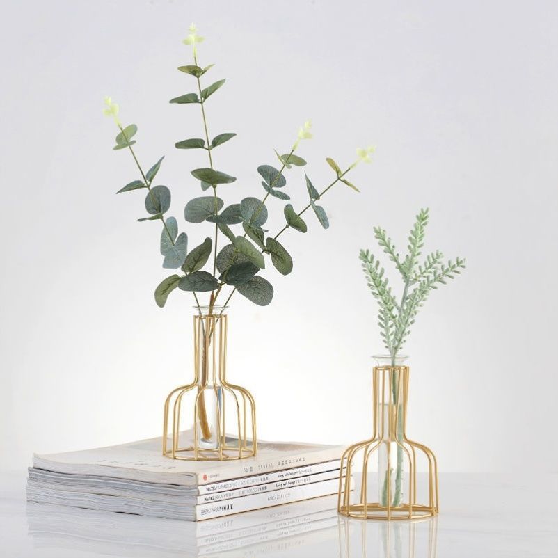 Iron Metal Vase for Hydroponic Decor