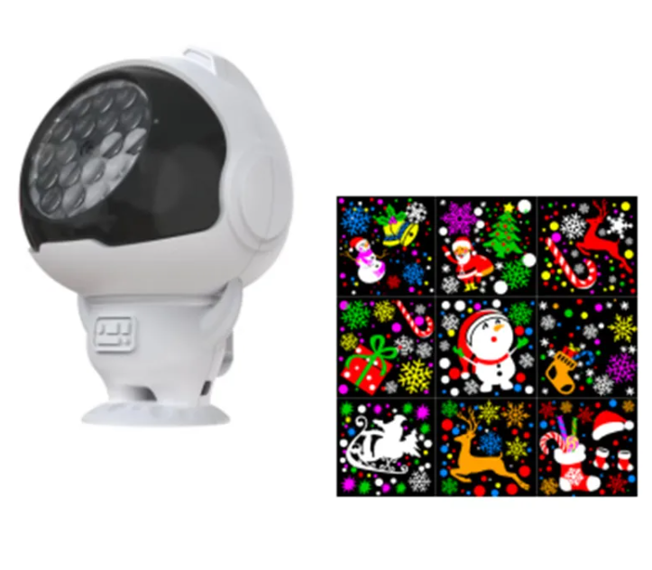 Astronaut Snowflake Projection Lamp