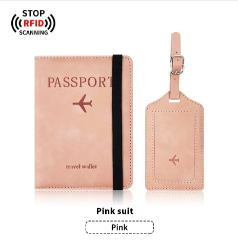 Leather Passport & Luggage Tag Set