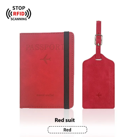 Leather Passport & Luggage Tag Set