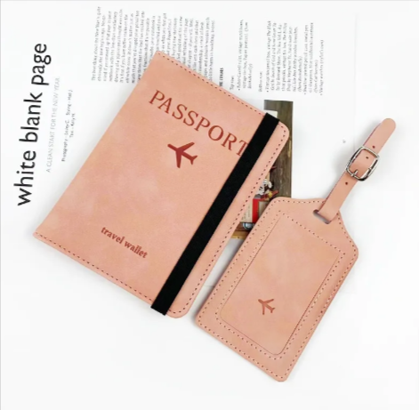 Leather Passport & Luggage Tag Set