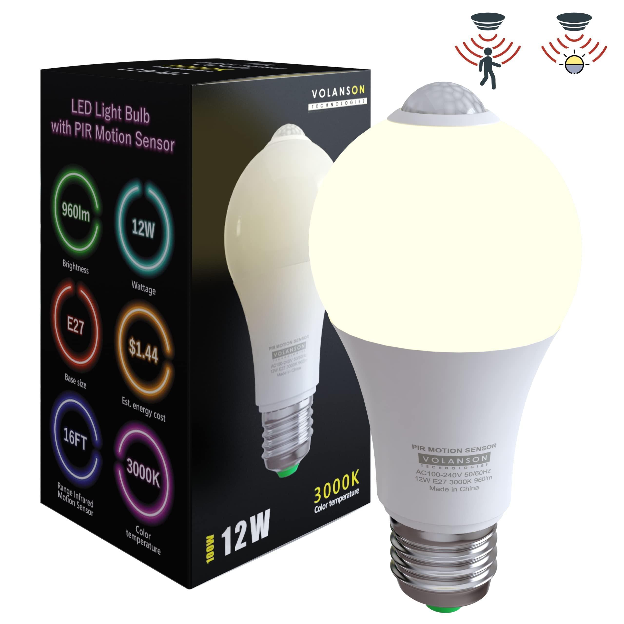 Motion Sensor Light Bulbs-Dusk to Dawn Sensor Motion Detector Bulb