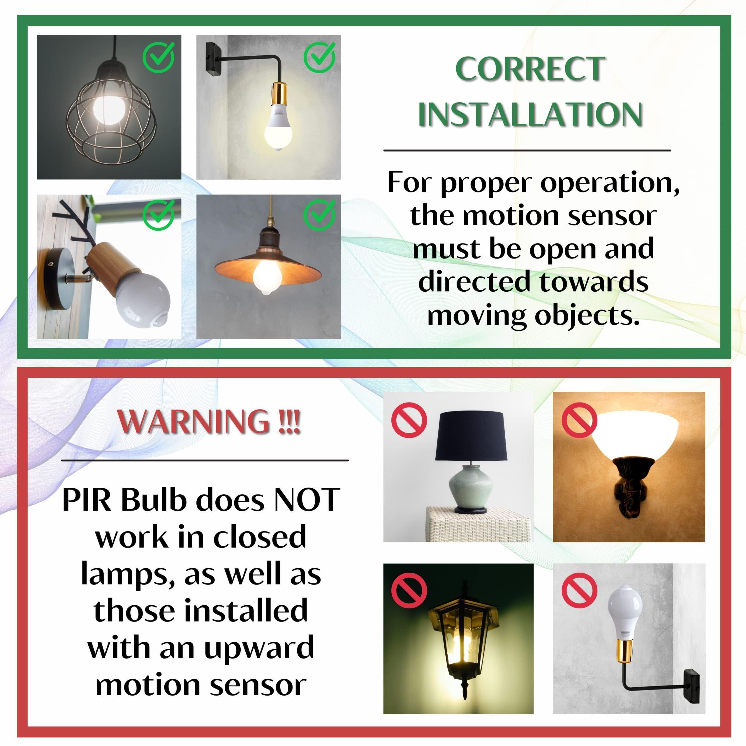 Motion Sensor Light Bulbs-Dusk to Dawn Sensor Motion Detector Bulb