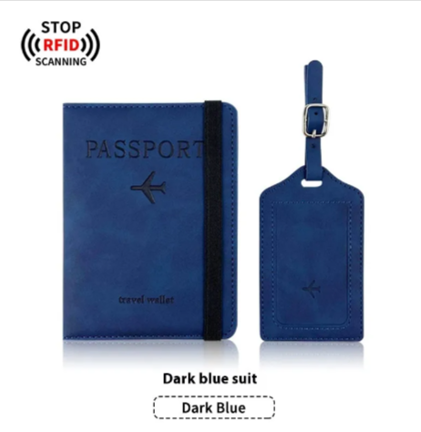 Leather Passport & Luggage Tag Set