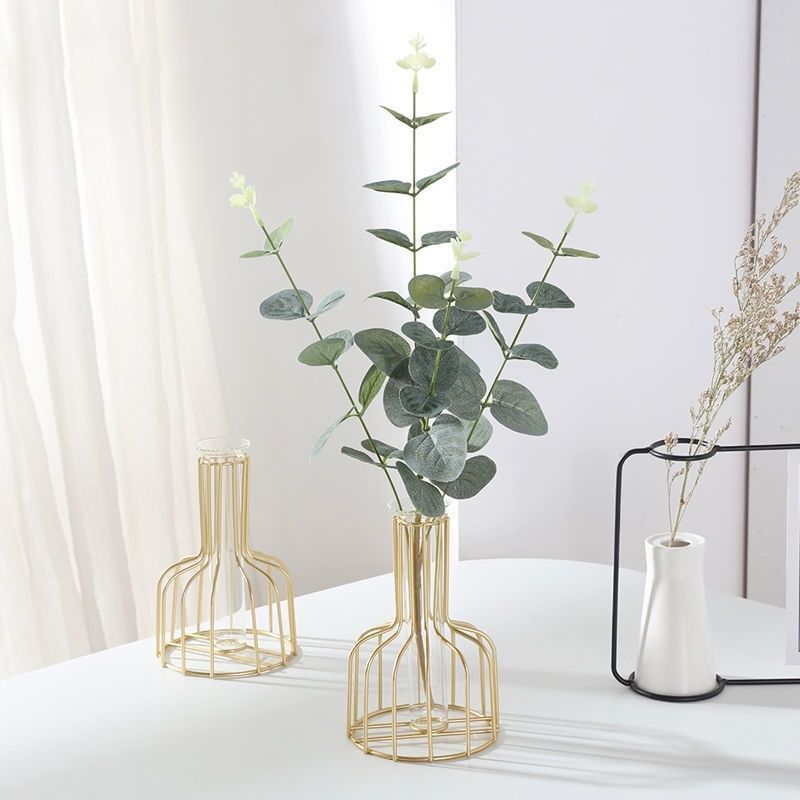 Iron Metal Vase for Hydroponic Decor