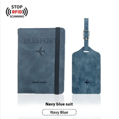 Leather Passport & Luggage Tag Set
