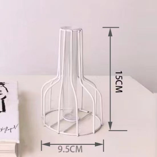 Iron Metal Vase for Hydroponic Decor