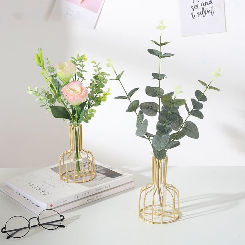 Iron Metal Vase for Hydroponic Decor